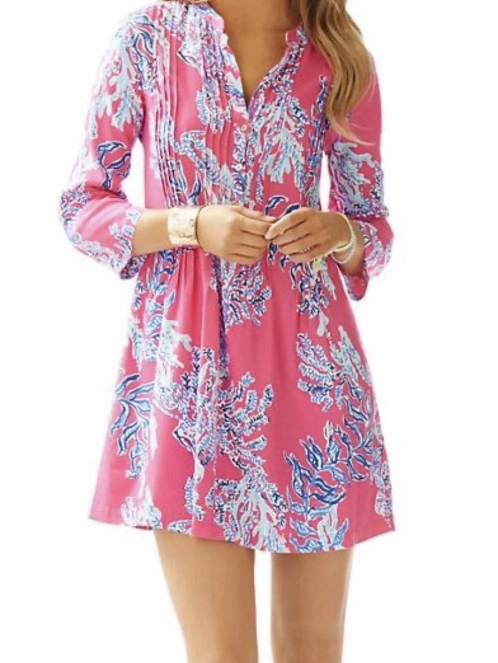 Lilly Pulitzer Sarasota Tunic Capri Pink Samba Dress Size Small